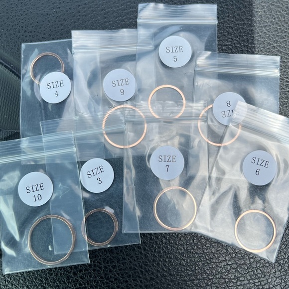 Rose Gold Unisex Gender Neutral Wedding Engagement Promise Ring Band Minimalist - Picture 10 of 10